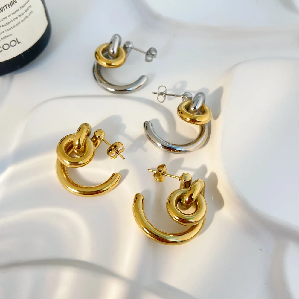 Mini Hoops in Silver & Gold – Timeless Duo | Twinolo