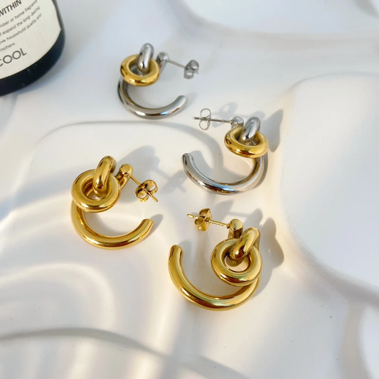 Mini Hoops in Silver & Gold – Timeless Duo | Twinolo