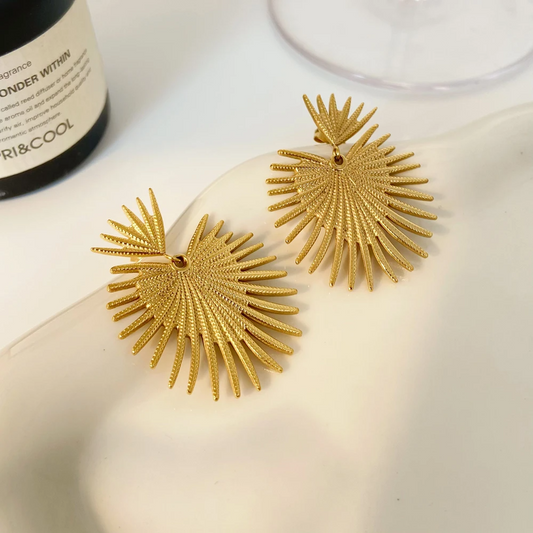 Gold Leaf Earrings – Subtle & Natural | Twinolo