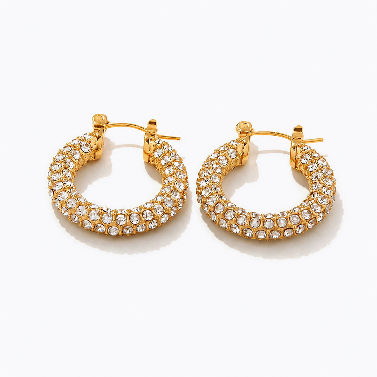 Minimalist Zirconia Hoops – Subtle Shine | Twinolo