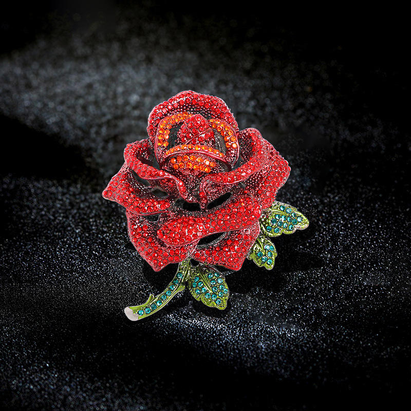 Flower Brooch - Elegant Brooch with Crystals | Twinolo