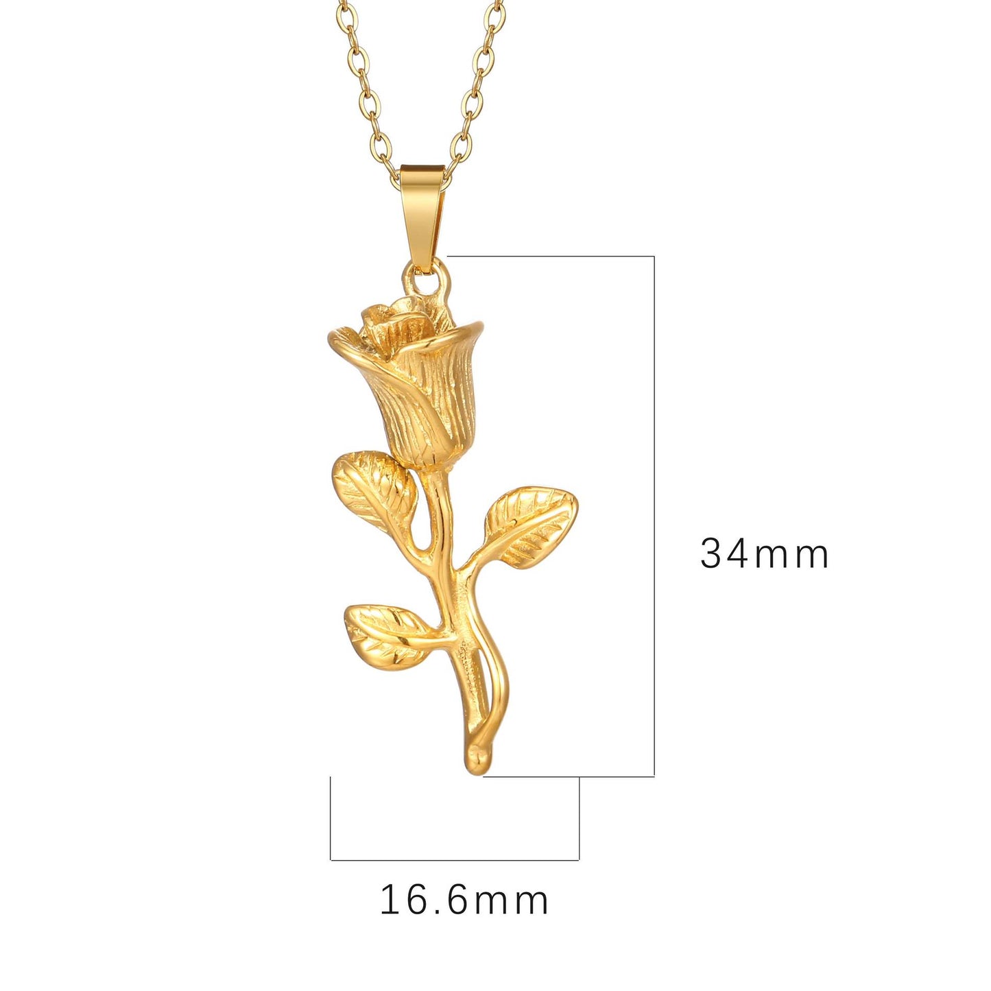 Necklace with Rose Pendant – Romantic & Elegant | Twinolo
