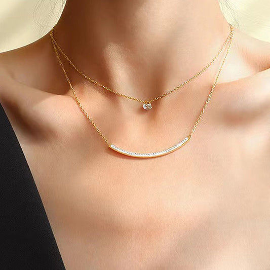Double Chain – Two Layers in Gold Plated Stainless Steel | Twinolo