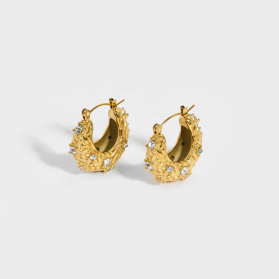 Hoops with Zirconia Details – Stylish and Elegant | Twinolo