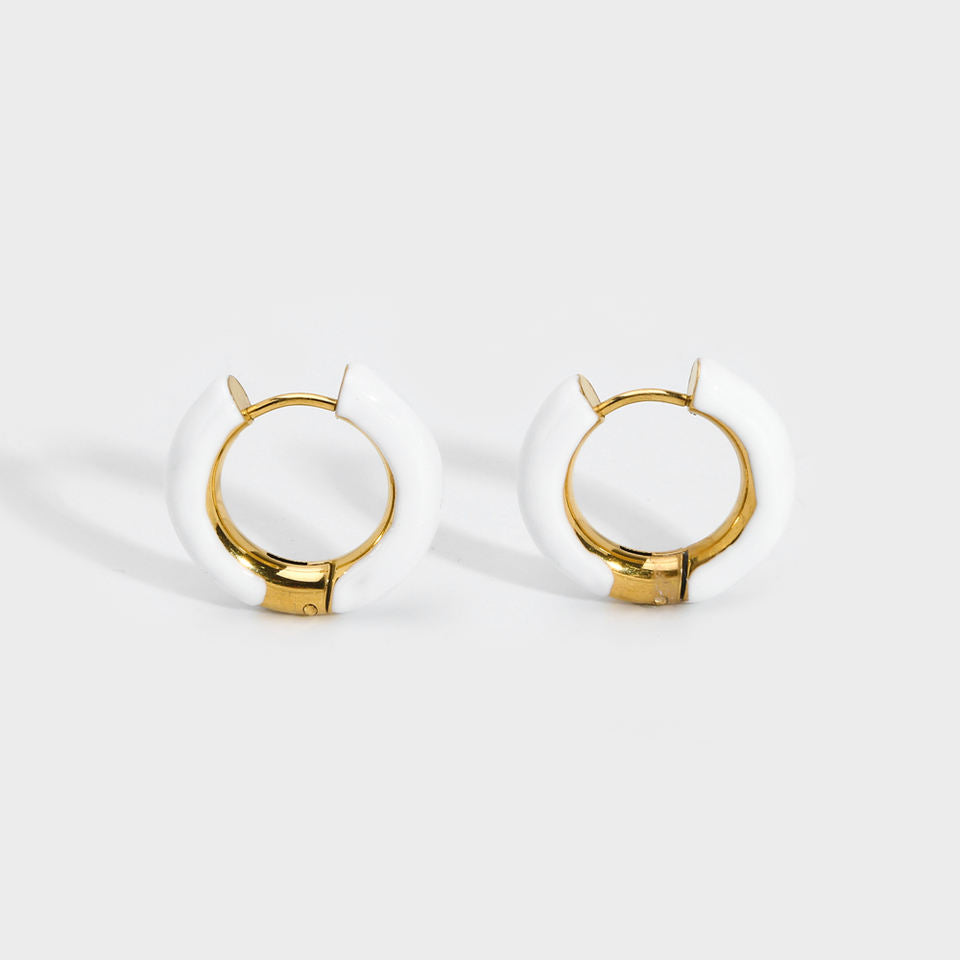 Hoop Earrings with Color Accents – Playful & Trendy | Twinolo