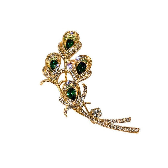 Flower Brooch - Elegant Brooch with Crystals | Twinolo