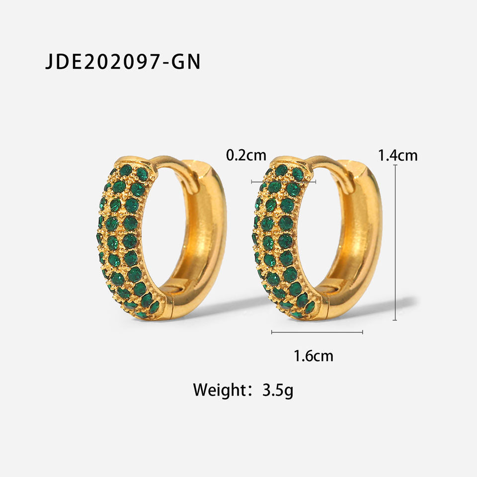 Minimalist Zirconia Hoops – Subtle Shine | Twinolo