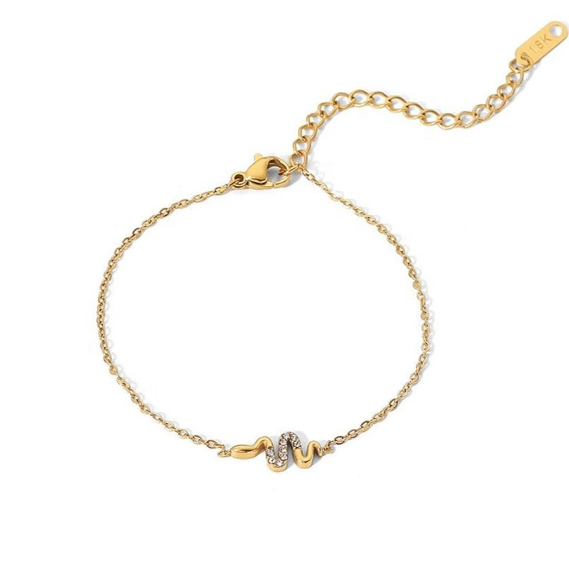 Fine Bracelet with Snake Charm – Mysterious & Trendy | Twinolo