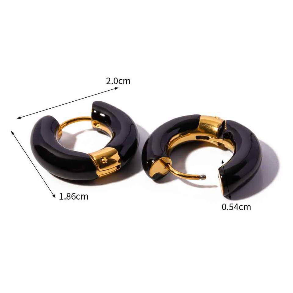 Hoop Earrings with Color Accents – Playful & Trendy | Twinolo