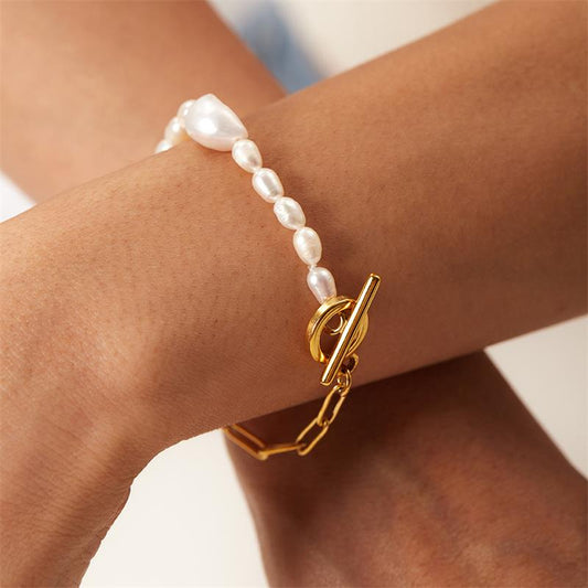 Freshwater Pearl Link Bracelet – Timeless & Elegant | Twinolo
