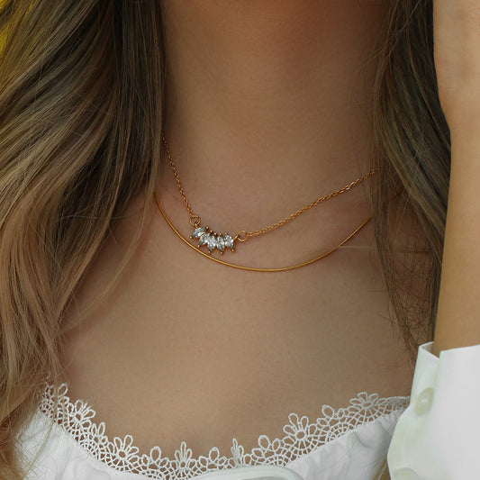 Necklace with Zirconia Stones – Sparkling Detail | Twinolo