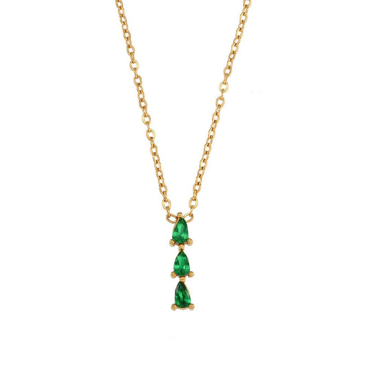 Necklace with Drop-Shaped Zirconia – Sparkling Detail | Twinolo