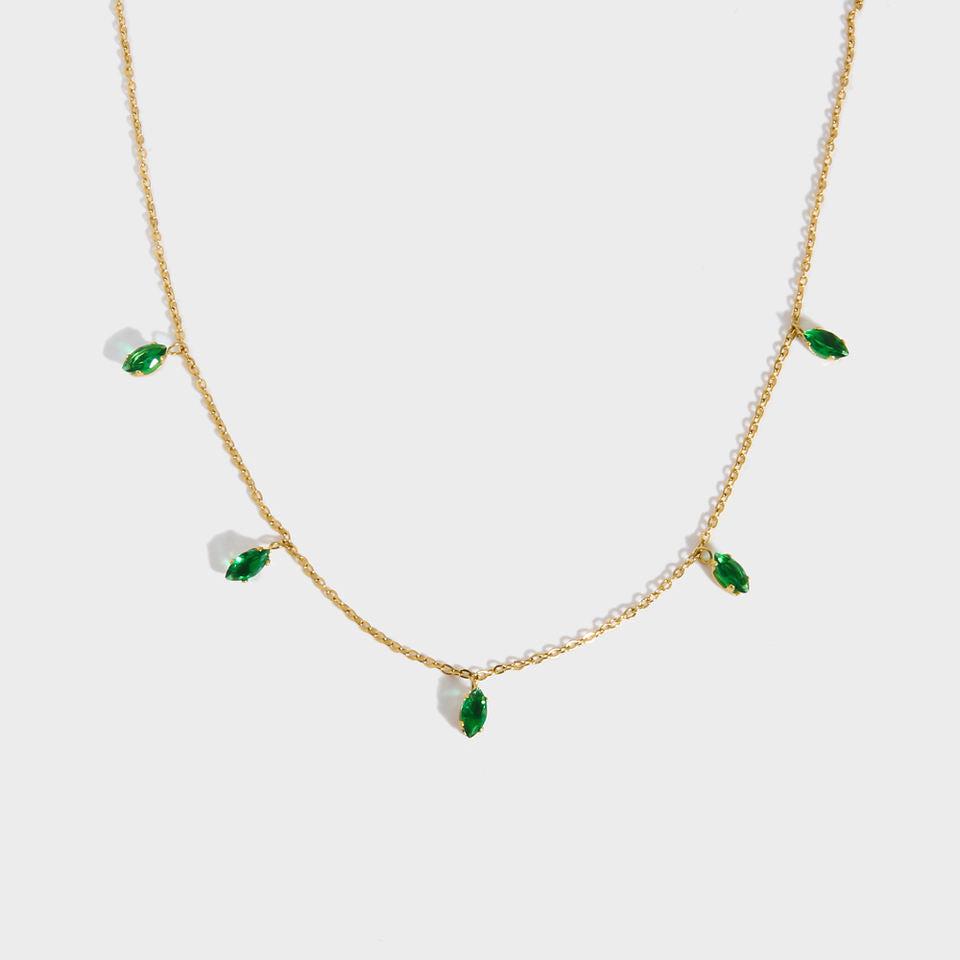 Gold Plated Necklace with Zirconia - Luxurious Sparkle | Twinolo