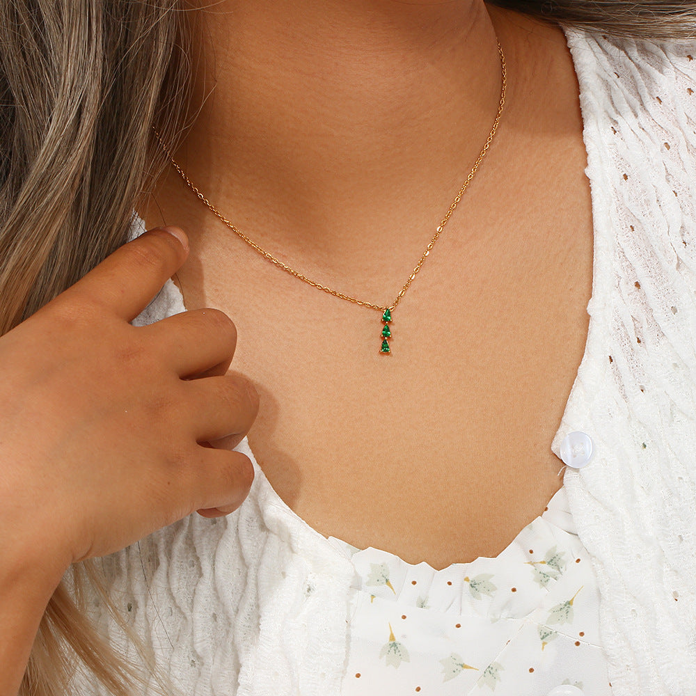 Necklace with Drop-Shaped Zirconia – Sparkling Detail | Twinolo