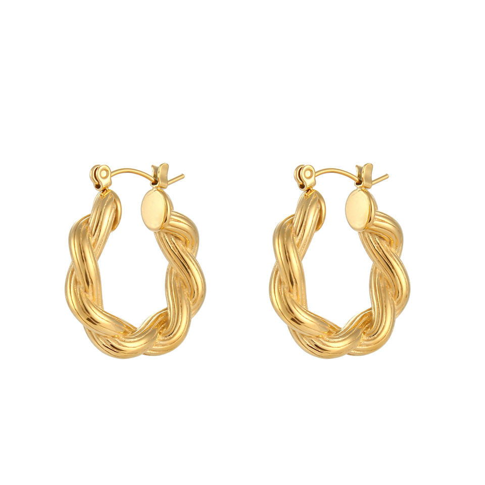 Golden Croissant Earrings – Classic with a Twist | Twinolo