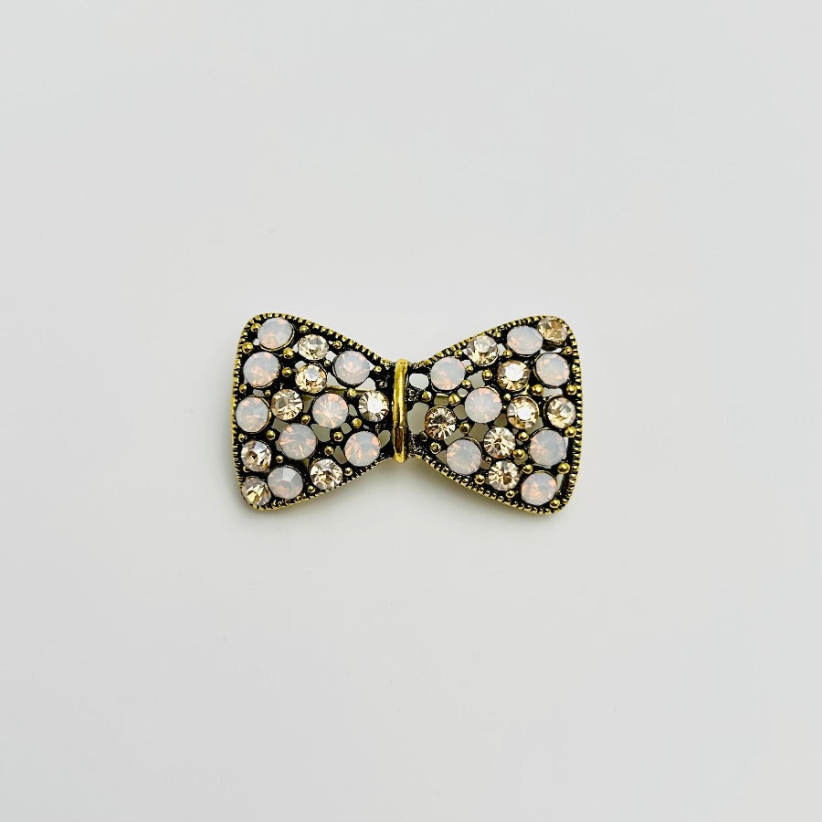 π Bow Brooch - Elegant Brooch with Crystals | Twinolo