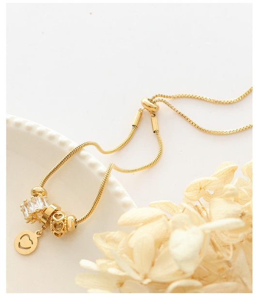 Bracelet with Heart-Shaped Drop – Romantic & Elegant | Twinolo