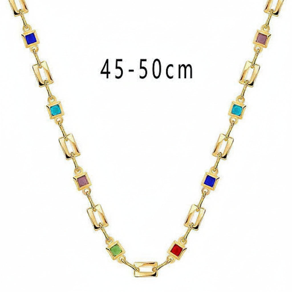 Necklace with Colorful Zirconias – Playful & Sparkling | Twinolo