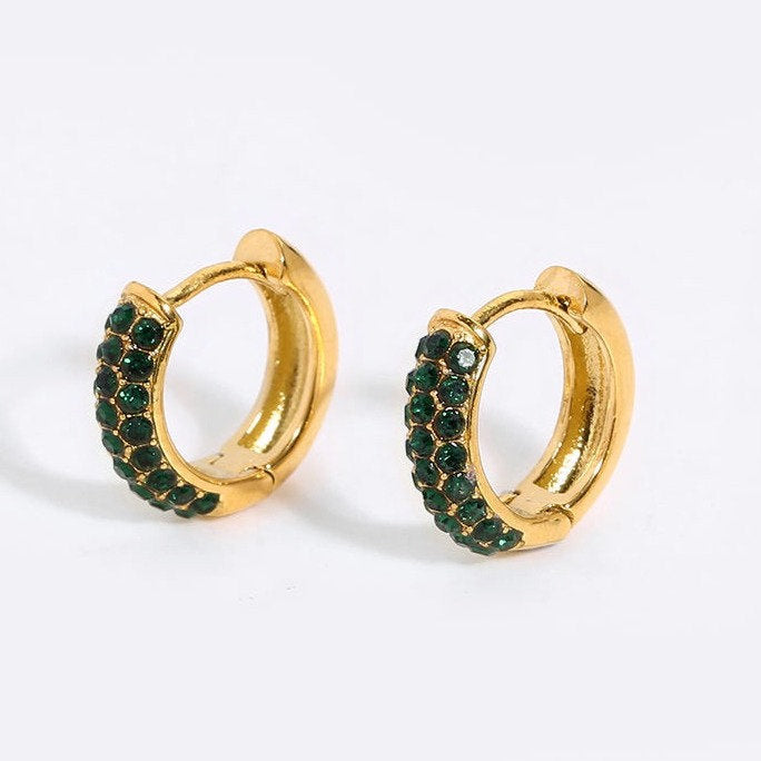 Minimalist Zirconia Hoops – Subtle Shine | Twinolo
