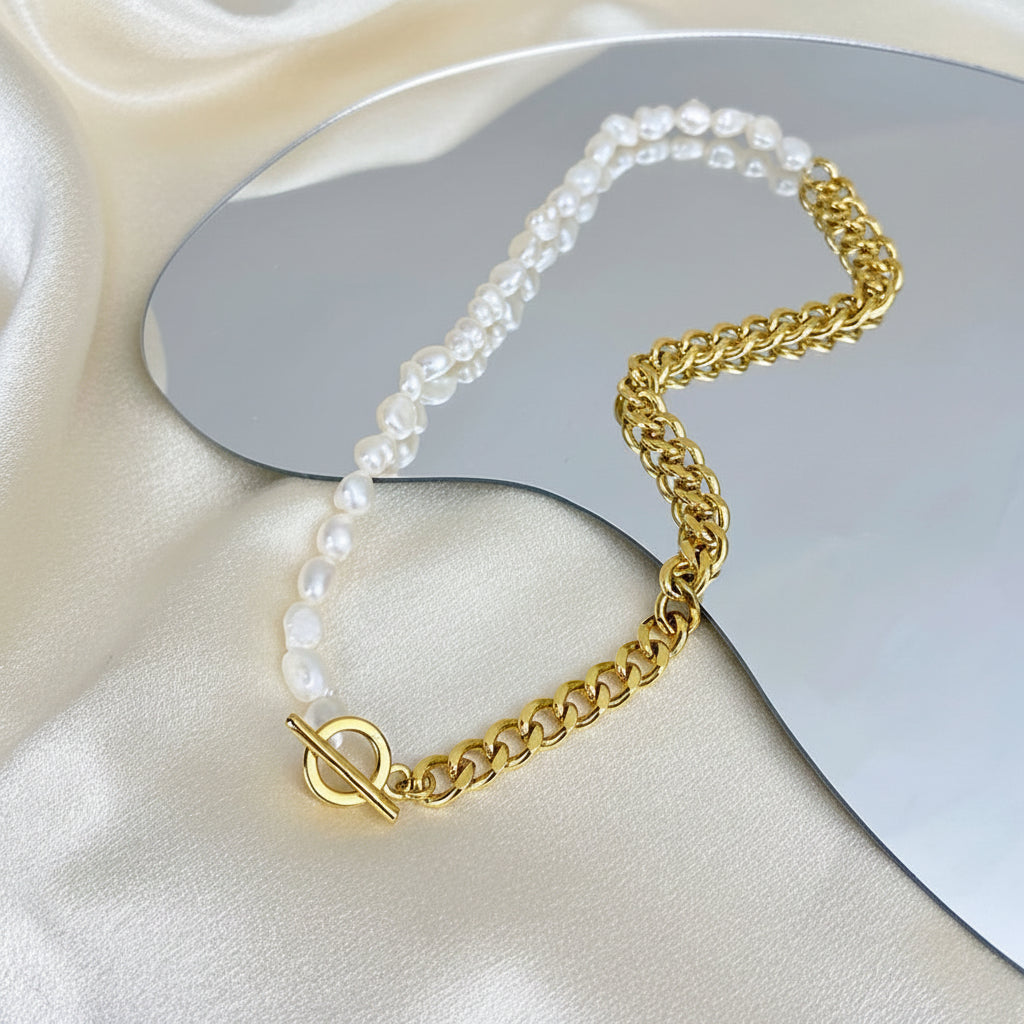 Fine Necklace with Freshwater Pearls – Classic Design | Twinolo