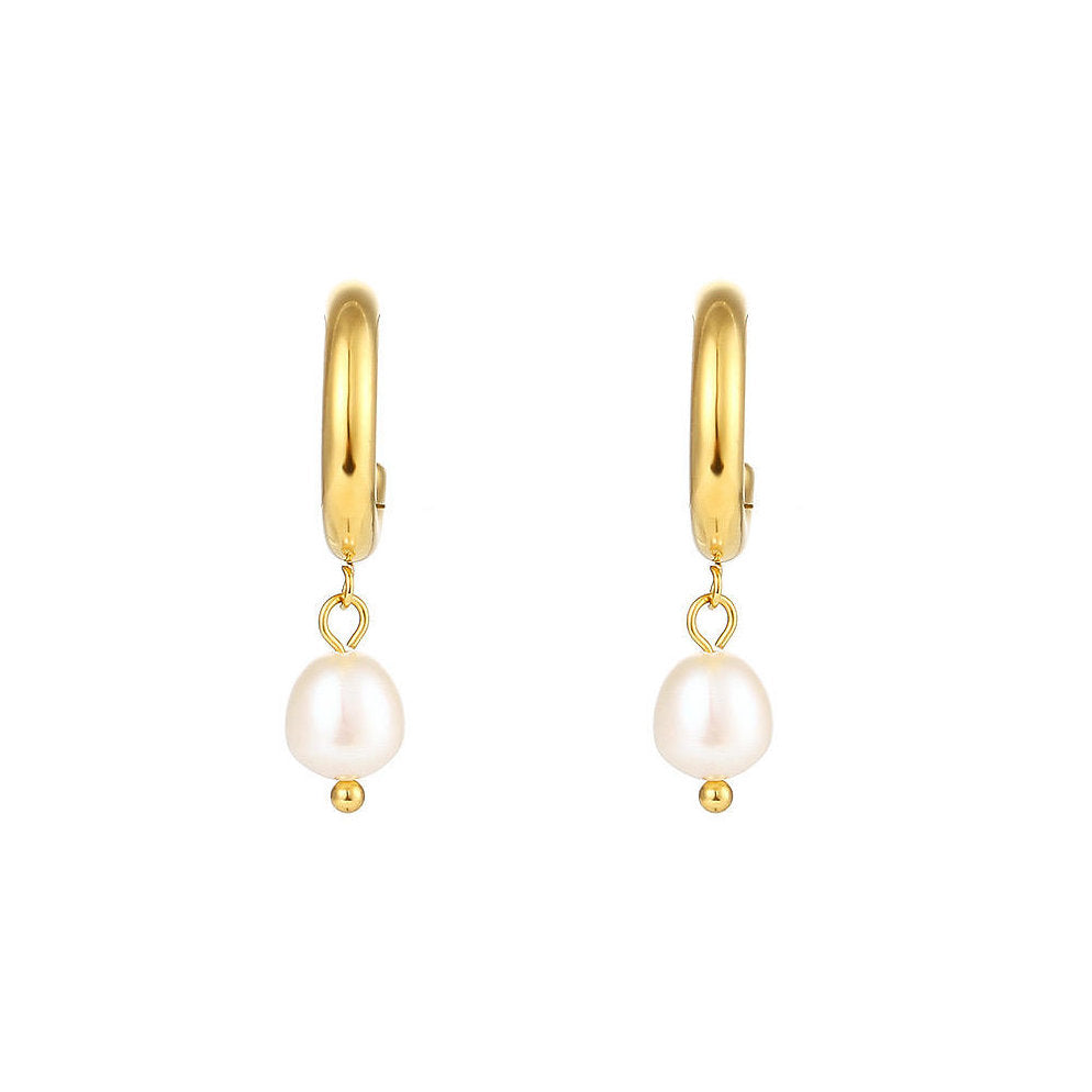 Hoop Earrings with Pearl – Subtle Elegance | Twinolo