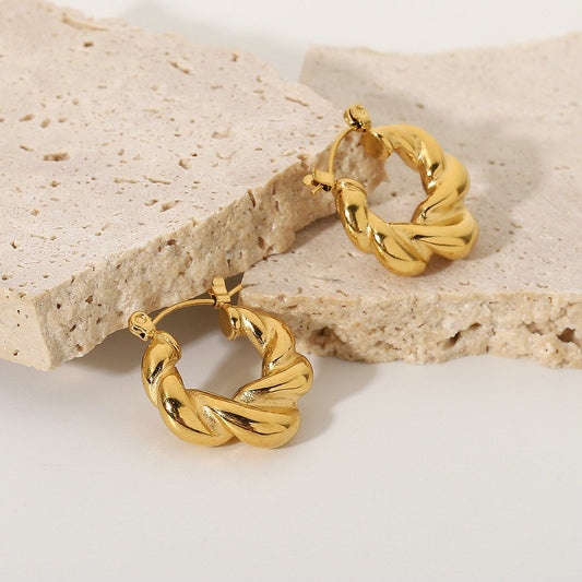 Chunky Croissant Earrings – Statement in Style | Twinolo