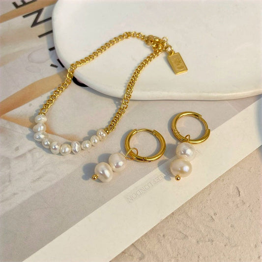 Freshwater Pearl Hoop Earrings – Timeless & Elegant | Twinolo