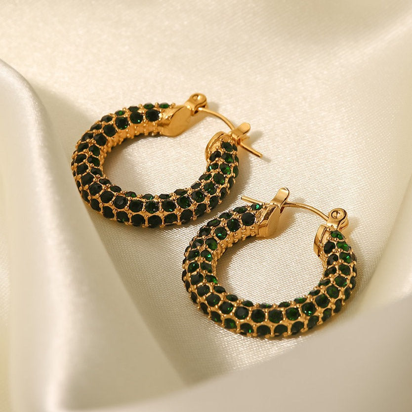 Minimalist Zirconia Hoops – Subtle Shine | Twinolo