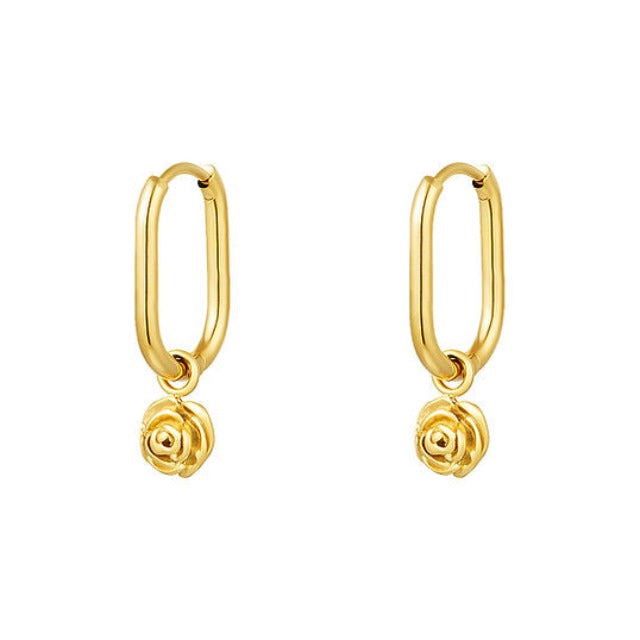 Rose Flower Earrings – Feminine & Romantic | Twinolo