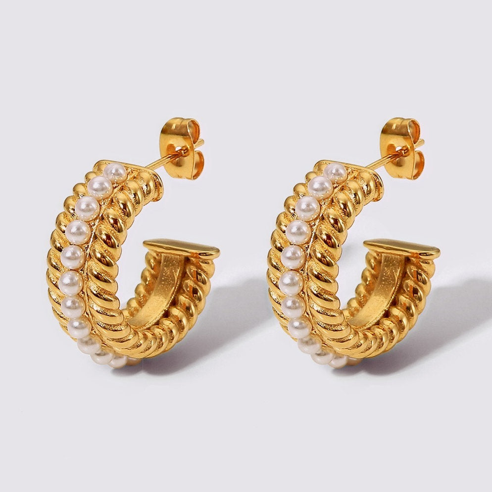 Mini Hoops with Pearl – Delicate & Elegant | Twinolo
