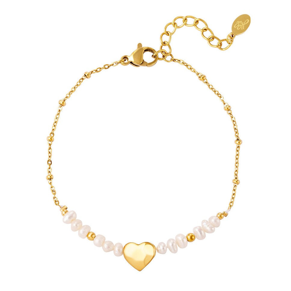 Bracelet with Pearls & Heart – Loving Design | Twinolo