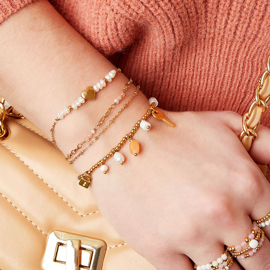 Bracelet with Pearls & Heart – Loving Design | Twinolo