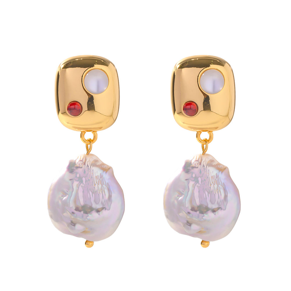 Earrings with White Freshwater Pearl – Pure Elegance | Twinolo