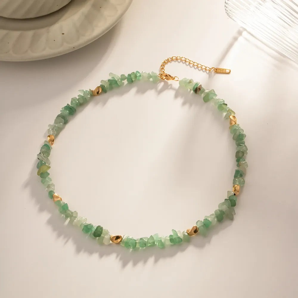 Green Stone Necklace – Earthy & Timeless | Twinolo