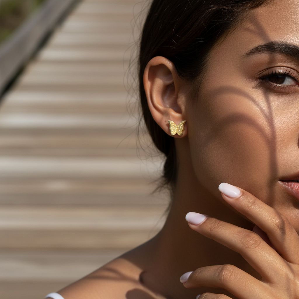 Butterfly Stud Earrings – Airy & Elegant | Twinolo