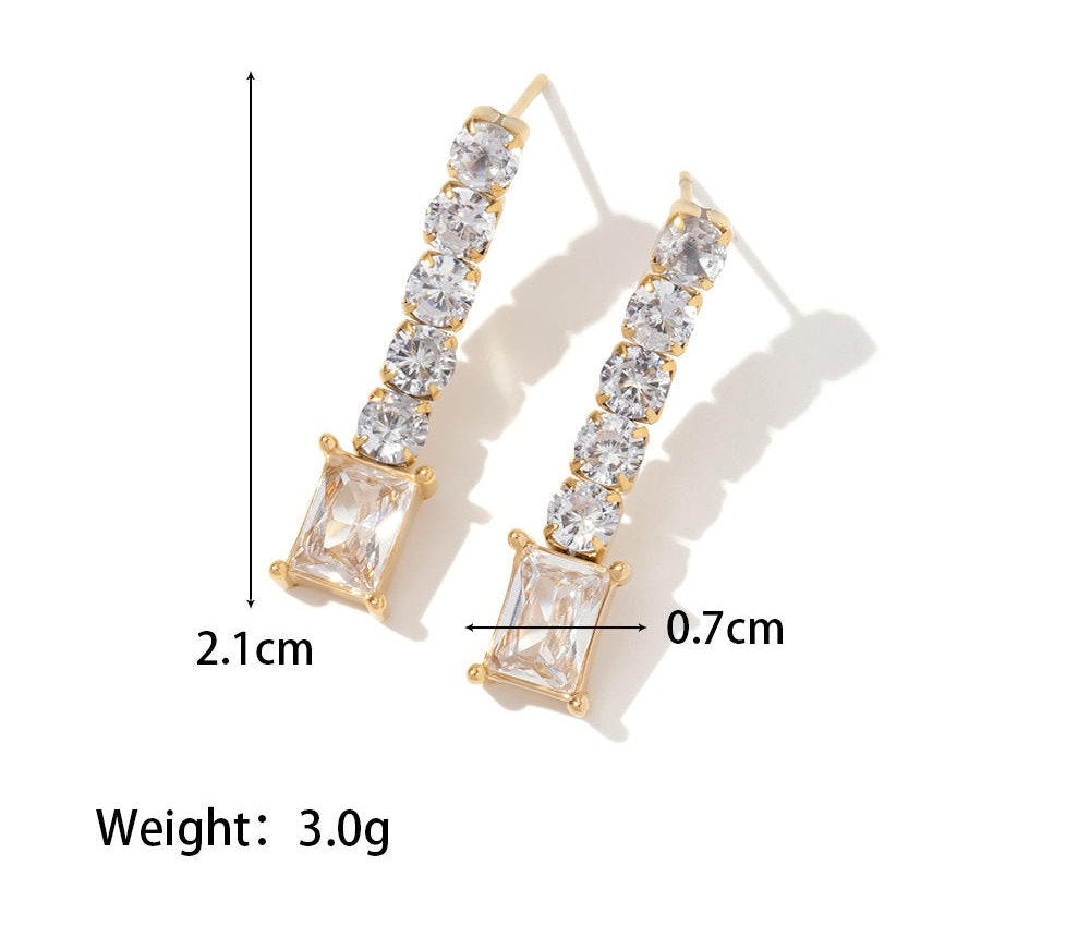 Statement Earrings with Zirconia – Elegant & Radiant | Twinolo