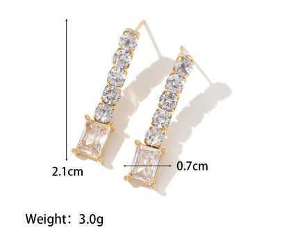 Statement Earrings with Zirconia – Elegant & Radiant | Twinolo