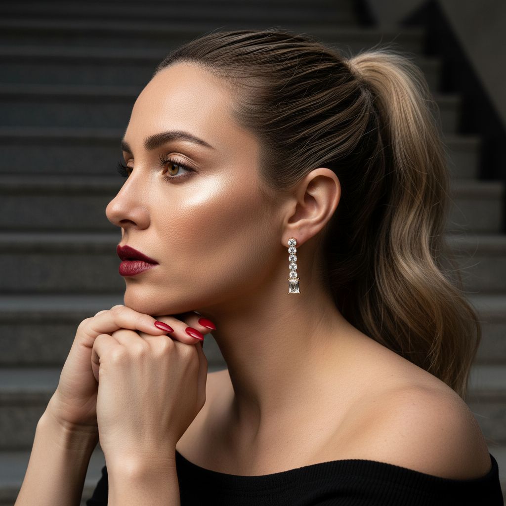 Statement Earrings with Zirconia – Elegant & Radiant | Twinolo