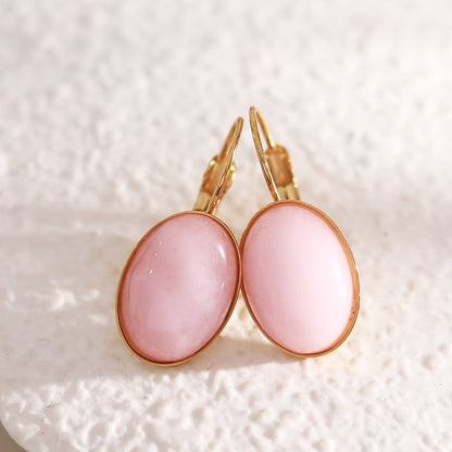 Earrings with Oval Opal Stone – Timeless Shine | Twinolo