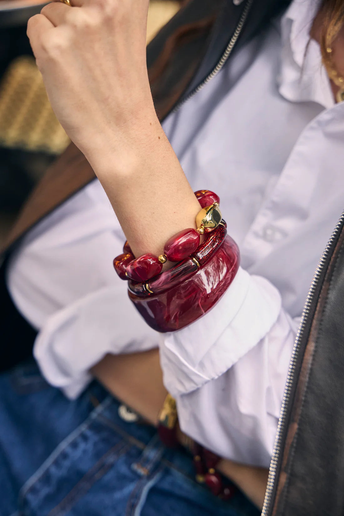 Women's Resin Bangle Bracelet | Twinolo