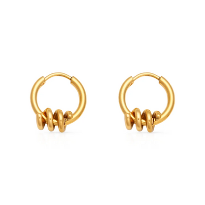 Women's steel hoop earrings