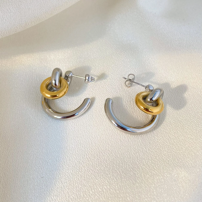 Mini Hoops in Silver & Gold – Timeless Duo | Twinolo