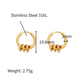 Women's steel hoop earrings