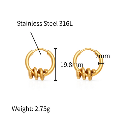 Hoop Earrings with Twist – Unique Detail | Twinolo