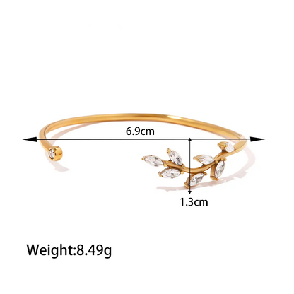 Cuff Bracelet with Zirconia Stones – Luxurious & Timeless | Twinolo 