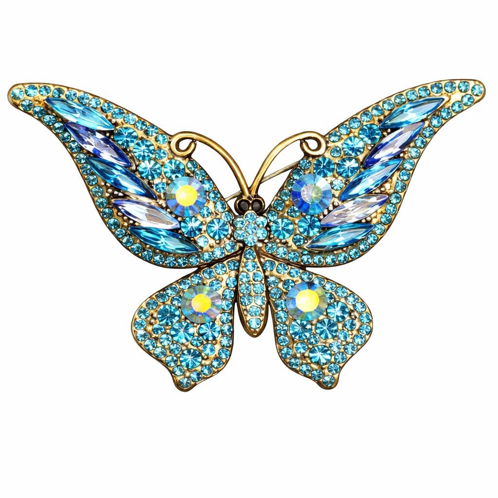 🦋 Butterfly Brooch - Elegant Brooch with Crystals | Twinolo