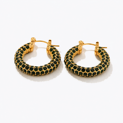 Minimalist Zirconia Hoops – Subtle Shine | Twinolo