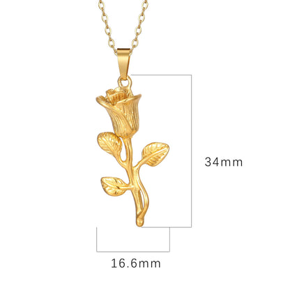 Necklace with Rose Pendant – Romantic & Elegant | Twinolo