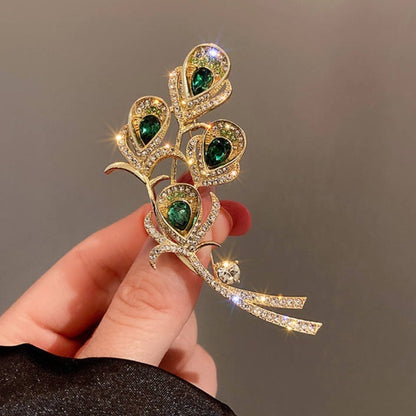 Flower Brooch - Elegant Brooch with Crystals | Twinolo 