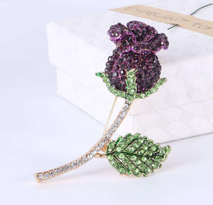 Flower Brooch - Elegant Brooch with Crystals | Twinolo